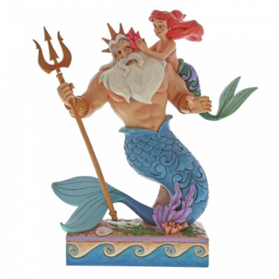 Disney Traditions Daddy's Little Princess Ariel & Triton The Little Mermaid 25cm