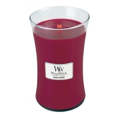 Black Cherry Woodwick Candle Jar