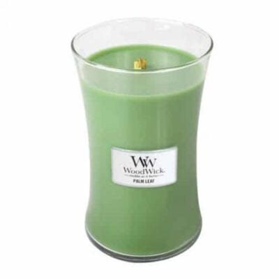 SALE Palm Leaf Woodwick Candle Jar