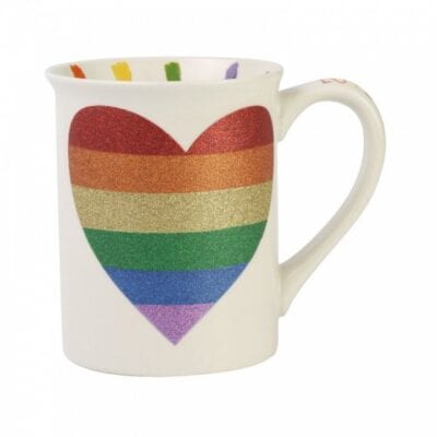 For You Rainbow Pride Heart Large Coffee Mug 11.5cm