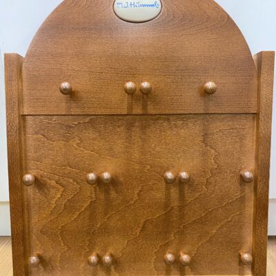 M J Hummel Goebel 8 Plate Stand Rack - Large Dark Brown