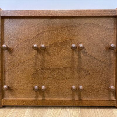 M J Hummel Goebel 6 Plate Stand Rack - Small Dark Brown