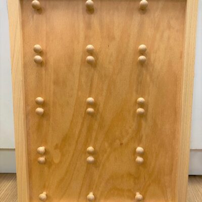 M J Hummel Goebel 10 Plate Stand Rack - Small Light Brown