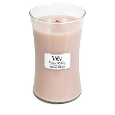 SALE Vanilla and Sea Salt Woodwick Large Candle Jar