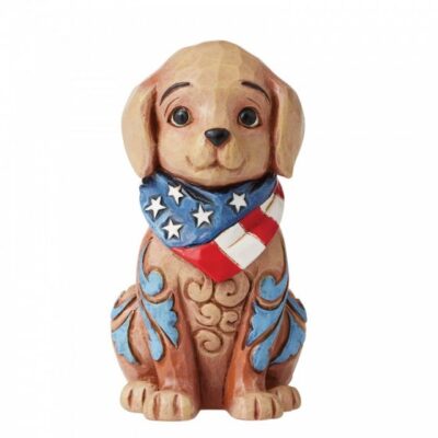 Heartwood Creek Mini Patriotic American USA Puppy 9cm Figurine by Jim Shore
