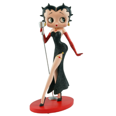Betty Boop Classic Singer Black Glitter Dress 30.5cm Figurine