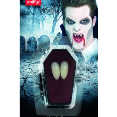 Smiffys Make-Up FX Vampire Fangs with Thermal Fitting Beads Fancy Dress Accessories