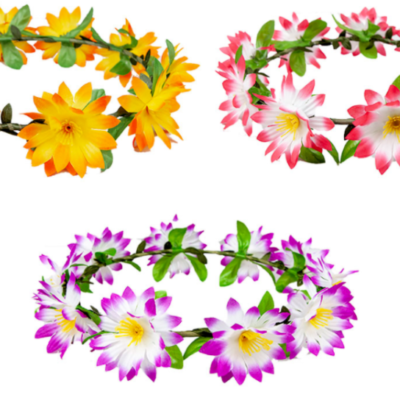 Various Colours Flower Headband Festival Hippie Hawaiian Accessories