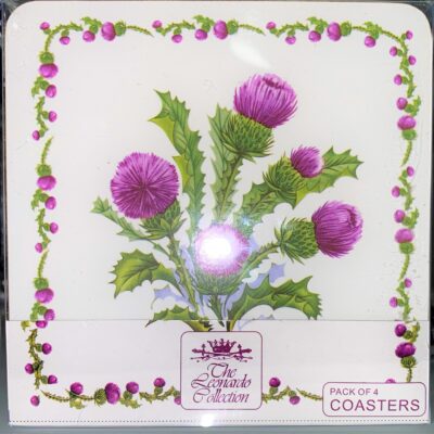 Scottish Thistle Pack of 4 Coasters - The Leonardo Collection
