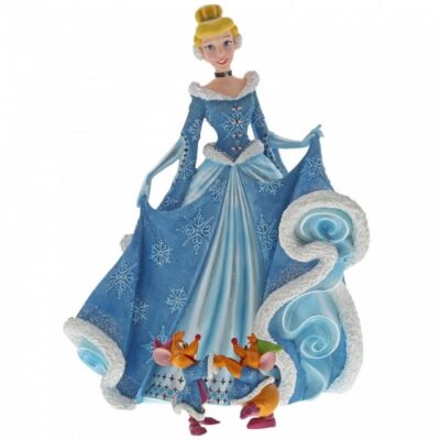 SALE Disney Couture De Force Christmas Cinderella with Jaq & Gus 21cm