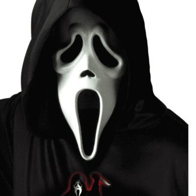 Wicked Official Scream/Ghost Face® Mask with Shroud Fancy Dress Accessories