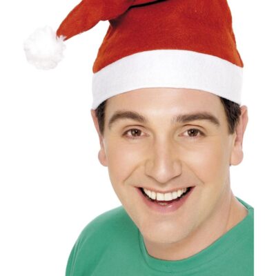 Smiffys Santa Claus Hat Christmas Men's Fancy Dress Accessories