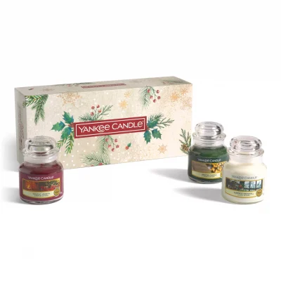 SALE 30% OFF 2021 3 Original Christmas Small Jar Candle Gift Set - Yankee Candle