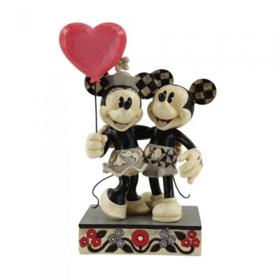 Disney Traditions Mickey and Minnie Mouse Love Heart Balloon 18.5cm Figurine