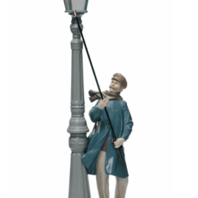 SALE Lladro Lamplighter Porcelain Figurine 48cm - Collection Only