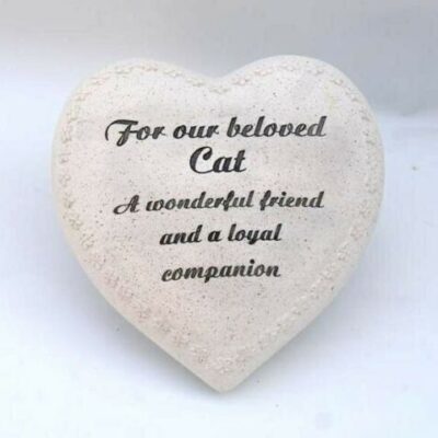 For Our Beloved Cat Heart Graveside Memorial Stones