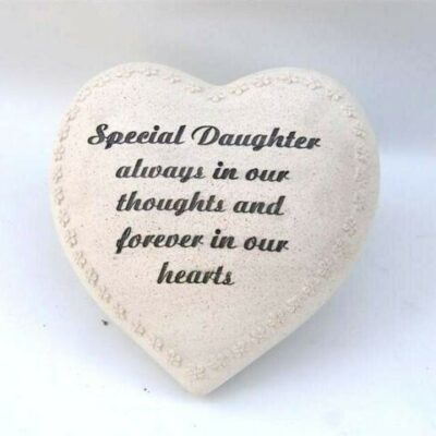Special Daughter Heart Graveside Memorial Stones