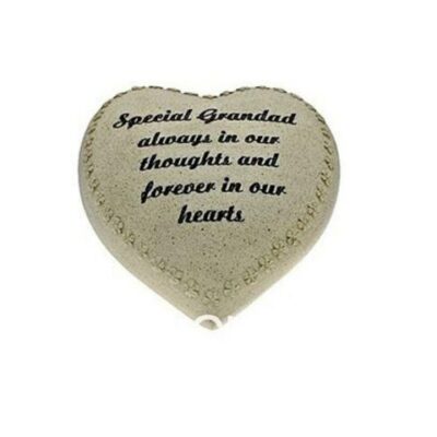 Special Grandad Heart Graveside Memorial Stones