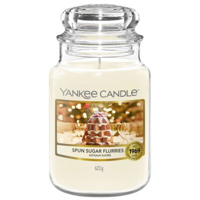 SALE Spun Sugar Flurries Christmas Large Candle Jar 623g - Yankee Candle