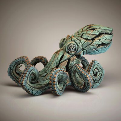 Octopus Sculpture Verdi Gris - Edge Sculpture 26cm by Matt Buckley