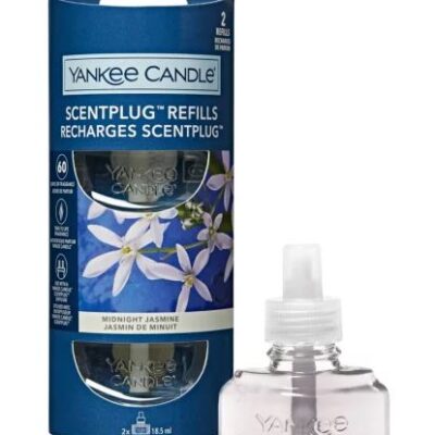 2 x Midnight Jasmine Scent plug ins Refill Twin Pack 18.5ml Yankee Candle