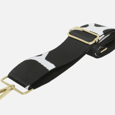 Alice Wheeler - Black and White Giraffe Woven Shoulder Handbag Strap