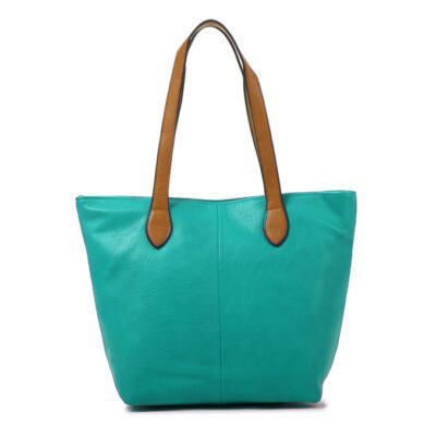 Long and Son - Women's Teal Tote Shoulder Hand Bag with Handle