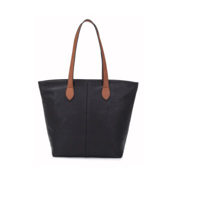 Long and Son - Women's Black Tote Shoulder Hand Bag with Handle