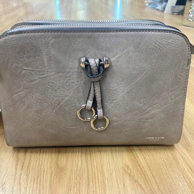 Long and Sons – Khaki Medium Shoulder and Cross Bag Hand Bag with Logo