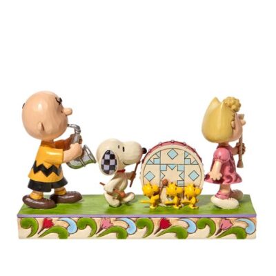 Disney Traditions Peanuts Parade Snoopy, Charlie Brown and Sally 11.5cm Figurine - Jim Shore