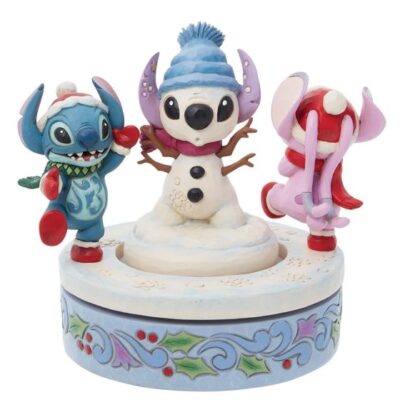SALE! Disney Traditions Christmas Stitch and Angel Rotating 15cm Figurine