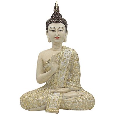 SALE Serene Art Cream Buddah Extra Large 36.5cm Figurine