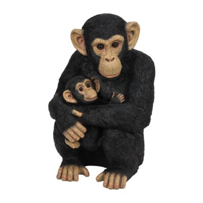 SALE Naturecraft Collection - Chimpanzee With Baby Figuirne 35cm