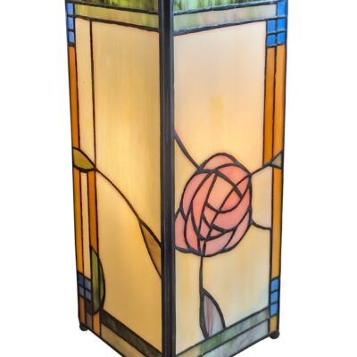 Tiffany Mackintosh Style Square Table Lamp 27cm (Store Collection Only)