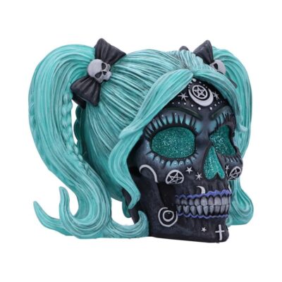 NEW Drop Dead Gorgeous 'Cute & Cosmic' 19.5cm Witchy Skull Ornament Gift Boxed