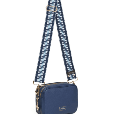 Alice Wheeler - Navy Soho Duel Compartment Camera Cross Body Hand Bag