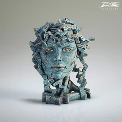 Edge Sculpture Miniature Venus Bust, Teal Figure by Matt Buckley 14cm