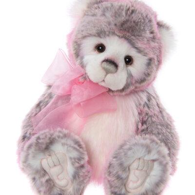 Charlie Bear White, Grey and Pink Bear Amelie