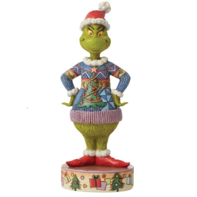 Jim Shore the Grinch Ugly Sweater Figure, Disney Traditions, Christmas