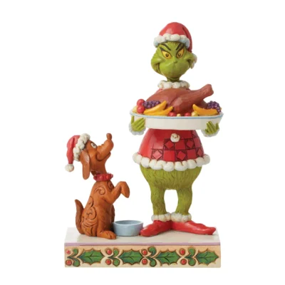 Jim Shore Christmas Dinner Figurine The Grinch, Disney Traditions, Christmas