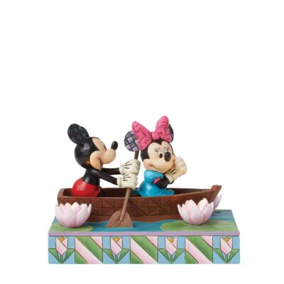 Disney Traditions Row-Mance Mickey and Minnie Mouse Figurine