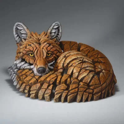 Fox, Curled Up - Edge Sculptures by Matt Buckley 21.7cm