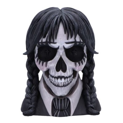 Dark Glare Gothic Wednesday 16cm Skull Ornament Gift Boxed