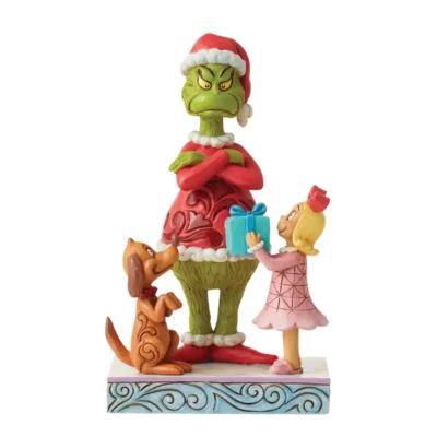 Jim Shore Christmas Figurine The Grinch Cindy Lou and Max, Disney Traditions, Christmas