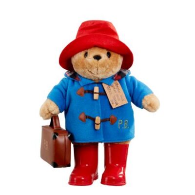 Large Paddington Bear 34cm With Boots And Case Teddy Bear Rainbow Designs