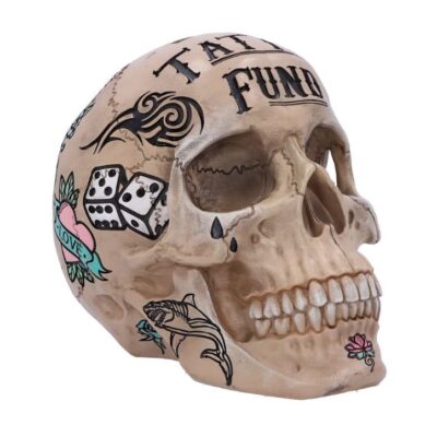 Tattoo Fund Bone Money Box Bank Skull 15cm Ornament Nemesis