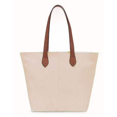 Long and Son – Women’s Off White Tote Shoulder Hand Bag with Handle