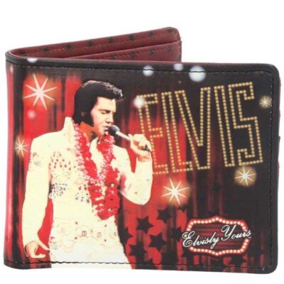 Officially Licensed Elvisly Yours Elvis Presley Wallet Red 11cm