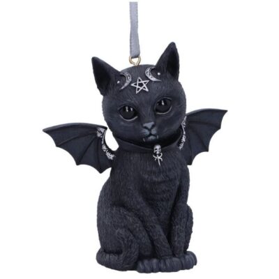 Cult Cuties Malpuss Black Bat Cat Hanging Decorative Ornament 9.2cm