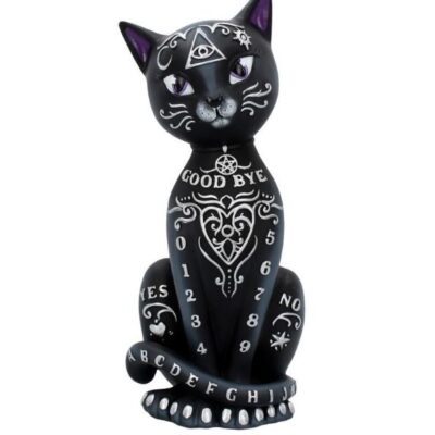 Mystic Kitty Figurine Spirit Board Black Cat Ornament 26cm